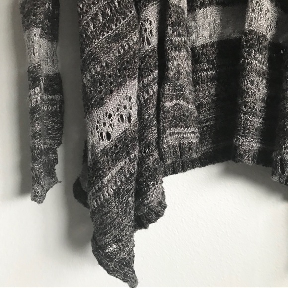 FREE PEOPLE Black & White Button Cardigan Sweater - Picture 5 of 7